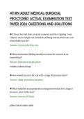 ATI RN ADULT MEDICAL-SURGICAL&NewLine;PROCTORED ACTUAL EXAMINATION TEST&NewLine;PAPER 2026 QUESTIONS AND SOLUTIONS