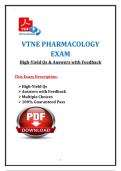 VTNE Pharmacology Exam 2026 Prep &ndash; High-Yield Questions & Answers with Feedback