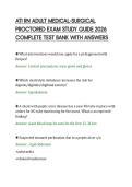 ATI RN ADULT MEDICAL-SURGICAL&NewLine;PROCTORED EXAM STUDY GUIDE 2026&NewLine;COMPLETE TEST BANK WITH ANSWERS