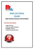 NUR 245 Final Exam 2026 Prep &ndash; High-Yield Questions & Answers with Feedback