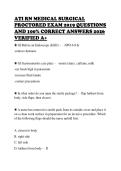ATI RN MEDICAL SURGICAL&NewLine;PROCTORED EXAM 2019 QUESTIONS&NewLine;AND 100&percnt; CORRECT ANSWERS 2026&NewLine;VERIFIED A&plus;