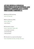 ATI RN MEDICAL SURGICAL&NewLine;PROCTORED EXAM QUESTIONS AND&NewLine;CORRECT ANSWERS 2026 LATEST&NewLine;PREP GUIDE VERIFIED A&plus; 