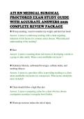 ATI RN MEDICAL SURGICAL&NewLine;PROCTORED EXAM STUDY GUIDE&NewLine;WITH ACCURATE ANSWERS 2026&NewLine;COMPLETE REVIEW PACKAGE