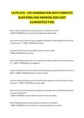 CA PSI SITE - LIFE EXAMINATION WITH COMPLETE &NewLine;QUESTIONS AND ANSWERS 2026-2027 &NewLine;GUARANTEED PASS