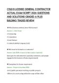 CSLB B LICENSE GENERAL CONTRACTOR&NewLine;COMPREHENSIVE EXAMINATION TEST&NewLine;2026 VERIFIED QUESTIONS AND CORRECT&NewLine;SOLUTIONS CONTRACTOR&NewLine;CERTIFICATION SET&NewLine;