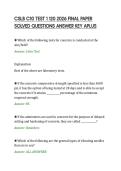 CSLB C10 TEST 1 120 2026 FINAL PAPER&NewLine;SOLVED QUESTIONS ANSWER KEY APLUS