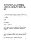 CSOWM ACTUAL EXAM PAPER 2026&NewLine;QUESTIONS AND SOLUTIONS GRADED A&NewLine;PLUS&NewLine;