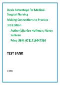 Davis Advantage for Medical-Surgical Nursing 3rd Edition Test Bank Exam Prep&NewLine;