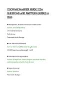 CSOWM EXAM PREP GUIDE 2026&NewLine;QUESTIONS AND ANSWERS GRADED A&NewLine;PLUS