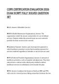 CSPR CERTIFICATION EVALUATION 2026&NewLine;EXAM SCRIPT FULLY SOLVED QUESTION&NewLine;SET