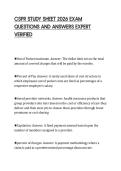 CSPR STUDY SHEET 2026 EXAM&NewLine;QUESTIONS AND ANSWERS EXPERT&NewLine;VERIFIED&NewLine;