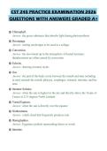 CST 245 PRACTICE EXAMINATION 2026&NewLine;QUESTIONS WITH ANSWERS GRADED A&plus;
