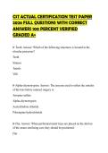 CST ACTUAL CERTIFICATION TEST PAPER&NewLine;2026 FULL QUESTIONS WITH CORRECT&NewLine;ANSWERS 100 PERCENT VERIFIED&NewLine;GRADED A&plus;