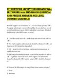 CST CERTIFIED SAFETY TECHNICIAN FINAL&NewLine;TEST PAPER 2026 THOROUGH QUESTIONS&NewLine;AND PRECISE ANSWERS ACE LEVEL&NewLine;VERIFIED GRADED A&plus;&NewLine;
