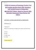 HESI A2 Anatomy & Physiology Practice Test 2026-2027&colon; 250&plus; Questions for HESI Exam