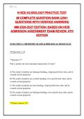 HESI A2 Biology Practice Test 2026-2027&colon; 250&plus; Questions for HESI Biology Exam