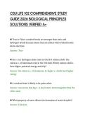 CSU LIFE 102 COMPREHENSIVE STUDY&NewLine;GUIDE 2026 BIOLOGICAL PRINCIPLES&NewLine;SOLUTIONS VERIFIED A&plus;