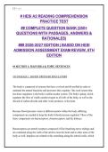 HESI A2 Reading Comprehension Practice Test 2026-2027&colon; 250&plus; Questions & Passages