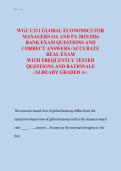 WGU C211 GLOBAL ECONOMICS FOR &NewLine;MANAGERS OA AND PA 2025&sol;2026 &NewLine;BANK EXAM QUESTIONS AND &NewLine;CORRECT ANSWERS &sol;ACCURATE &NewLine;REAL EXAM&NewLine;WITH FREQUENTLY TESTED &NewLine;QUESTIONS AND RATIONALE&NewLine;&sol;ALREADY GRADED A&plus;