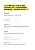 CT DDS MED CERT EXAM ACTUAL&NewLine;QUESTIONS AND CORRECT ANSWERS&NewLine;VERIFIED FULL SOLUTION GRADED A&plus;&NewLine;