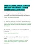 CT PESTICIDE APPLICATORS COMPLETE&NewLine;QUESTIONS AND VERIFIED ANSWERS&NewLine;COMPREHENSIVE STUDY GUIDE&NewLine;