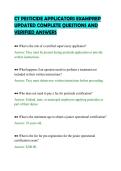 CT PESTICIDE APPLICATORS EXAMPREP&NewLine;UPDATED COMPLETE QUESTIONS AND&NewLine;VERIFIED ANSWERS&NewLine;