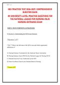 NEX Practice Test 2026-2027&colon; NLN Nursing Entrance Exam Prep Questions