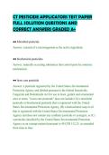 CT PESTICIDE APPLICATORS TEST PAPER&NewLine;FULL SOLUTION QUESTIONS AND&NewLine;CORRECT ANSWERS GRADED A&plus;&NewLine;
