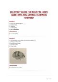 EEG STUDY GUIDE FOR REGISTRY &lpar;ASET&rpar; QUESTIONS AND CORRECT ANSWERS UPDATED&period;