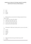 ESSENTIALS OF BIOLOGY TEST BANK COMPLETE CHAPTER&NewLine;QUESTION SET AND SOLUTIONS GRADED A&NewLine;ESSENTIALS OF BIOLOGY TEST BANK COMPLETE CHAPTER&NewLine;QUESTION SET AND SOLUTIONS GRADED A