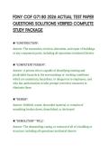 FDNY COF G71 80 2026 ACTUAL TEST PAPER&NewLine;QUESTIONS SOLUTIONS VERIFIED COMPLETE&NewLine;STUDY PACKAGE 