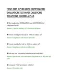 FDNY COF G71 80 2026 CERTIFICATION&NewLine;EVALUATION TEST PAPER QUESTIONS&NewLine;SOLUTIONS GRADED A PLUS
