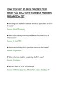 FDNY COF G71 80 2026 PRACTICE TEST&NewLine;SHEET FULL SOLUTIONS CORRECT ANSWERS&NewLine;PREPARATION SET&NewLine;