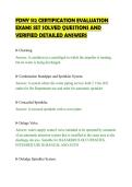 FDNY S12 CERTIFICATION EVALUATION&NewLine;EXAMS SET SOLVED QUESTIONS AND&NewLine;VERIFIED DETAILED ANSWERS&NewLine;