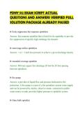 FDNY S12 EXAM SCRIPT ACTUAL&NewLine;QUESTIONS AND ANSWERS VERIFIED FULL&NewLine;SOLUTION PACKAGE ALREADY PASSED