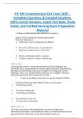 ATI RN Comprehensive Exit Exam Study Guide with Practice Questions&comma; Detailed Rationales&comma; and Complete Nursing Exam Preparation Review