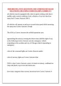 ORD DRIVING TEST QUESTIONS AND VERIFIED DETAILED SOLUTIONS &lpar; MULTIPLE CHOICES&rpar; &vert;100&percnt; CORRECT&excl;&excl;