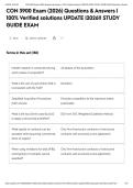 CON 3900 Exam &lpar;2026&rpar; Questions & Answers &vert; 100&percnt; Verified solutions UPDATE &vert;2026&excl;&excl; STUDY GUIDE EXAM&NewLine;&NewLine;