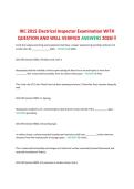 IRC 2015 Electrical Inspector Examination WITH&NewLine;QUESTION AND WELL VERIFIED ANSWERS 2026&excl;&excl;&excl;