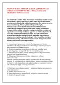 NIGP-CPP B TEST EXAM 200 ACTUAL QUESTIONS AND &NewLine;CORRECT ANSWERS WITH RATIONALE ALREADY &NewLine;GRADED A&plus; NEW&excl;&excl;&excl;&excl;&excl;&excl;&excl;&excl;&excl;&excl;&excl;&excl;&excl;&excl;&excl;&excl; 
