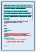 CREST CPSA Certification Exam  &vert; High-Yield  Questions&NewLine; and Correct Answers &comma; Detailed Rationales&comma; &NewLine;Networking&comma; Web Security&comma; Penetration Testing & &NewLine;Comprehensive Study Guide &vert; Expert Guarantee Pass&NewLine; and 100&percnt; Verified Answers &vert; Latest Exam and Newest 