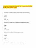 WGU C838 Managing Cloud Security - Ultimate Exam Study Guide &lpar;100&plus; Verified Q&As&rpar;