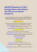 NCLEX PN Questions for 2026 &vert; Strategies Review of Key Quizzes with 100&percnt; Correct Answers &lpar;Graded A&plus;&rpar;&NewLine;