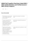 NREMT EMT Cognitive Final Exam &lpar;Latest 2025 &sol; 2026 Update&rpar; Questions and Verified Answers &vert; 100&percnt; Correct &vert; Grade A&plus;