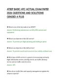 ATSEP BASIC ATC ACTUAL EXAM PAPER&NewLine;2026 QUESTIONS AND SOLUTIONS&NewLine;GRADED A PLUS