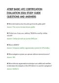 ATSEP BASIC ATC CERTIFICATION&NewLine;EVALUATION 2026 STUDY GUIDE&NewLine;QUESTIONS AND ANSWERS