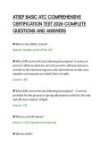 ATSEP BASIC ATC COMPREHENSIVE&NewLine;CERTIFICATION TEST 2026 COMPLETE&NewLine;QUESTIONS AND ANSWERS