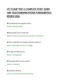 ATT COMP TEST 6 COMPLETE STUDY GUIDE&NewLine;AND TELECOMMUNICATIONS FUNDAMENTALS&NewLine;REVIEW 2026