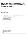 NREMT PRACTICE QUESTIONS &lpar;Latest 2025 &sol; 2026 Update&rpar; Questions and Verified Answers &vert; 100&percnt; Correct &vert; Grade A&plus;