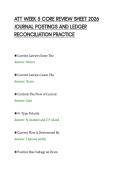 ATT WEEK 5 CORE REVIEW SHEET 2026&NewLine;JOURNAL POSTINGS AND LEDGER&NewLine;RECONCILIATION PRACTICE
